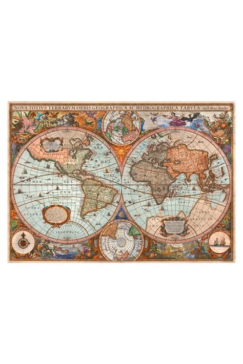 Staroveká mapa sveta s vyznačenými mytologickými miestami ako Atlantída a Hyperborea