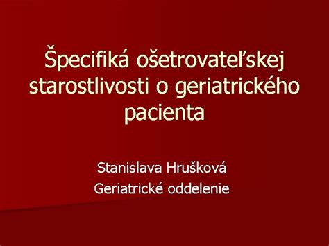 Plánovanie ošetrovateľskej starostlivosti