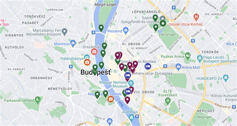 Mapa Budapešti s vyznačeným 6. obvodom (Terézváros)