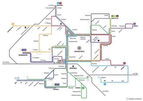 Mapa nových liniek MHD Martin č. 7 a č. 8