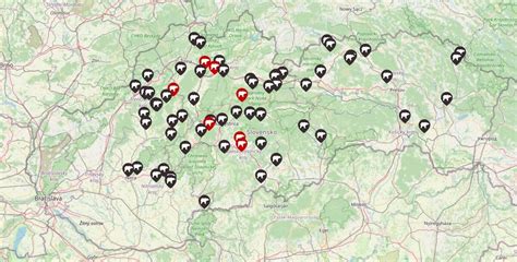 Mapa prirodzeného výskytu juky