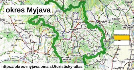 Mapa obce Poriadie, okres Myjava