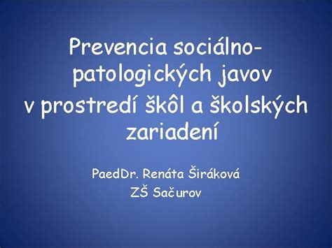 Štruktúra prevencie sociálnopatologických javov