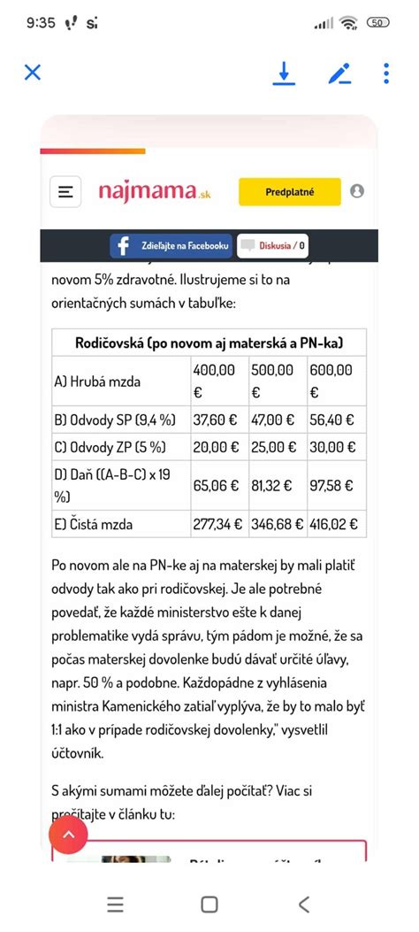 Tabuľka: Zmeny vo výške rodičovského príspevku a príspevku pri nástupe do školy