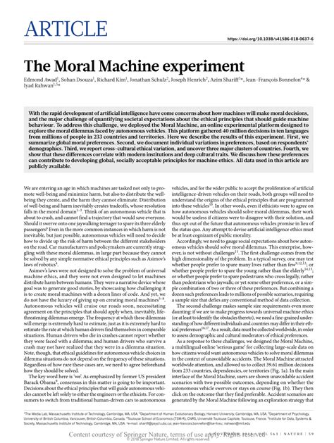 Moral Machine experiment