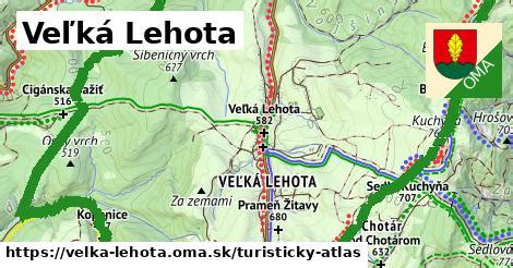 Historická mapa obcí Malá a Veľká Lehota pred zlúčením