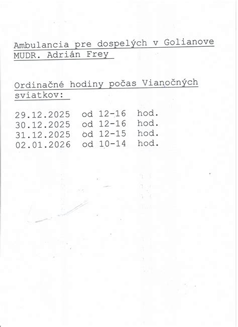 Ordinačné hodiny pre dospelých a deti