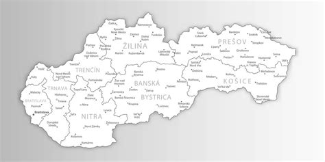 Mapa Slovenska s mierou nezamestnanosti podľa regiónov