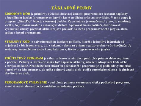 Druhy autorských diel podľa autorského zákona