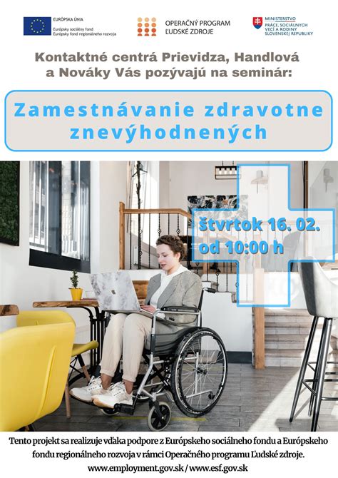 Podpora SZČ pre zdravotne znevýhodnených
