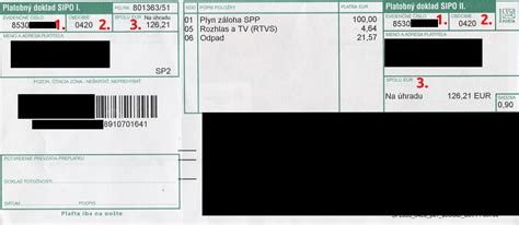 SIPO doklad s prehľadom platieb