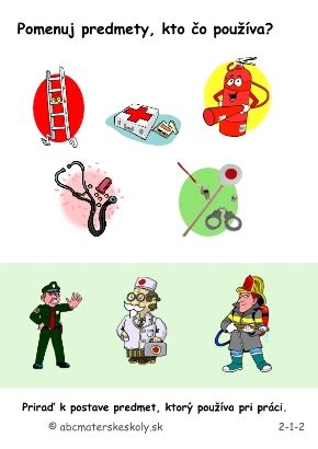 Rôzne typy uniforiem (policajt, hasič, lekár, letuška)
