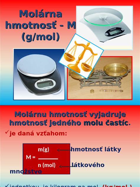 Avogadrova konštanta a molárna hmotnosť