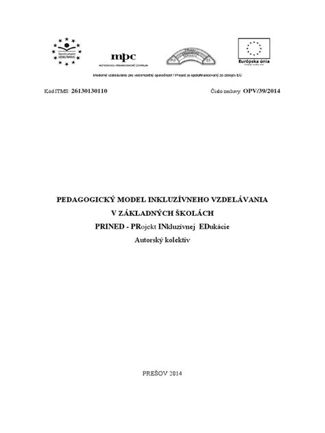 Model inkluzívneho vzdelávania v praxi