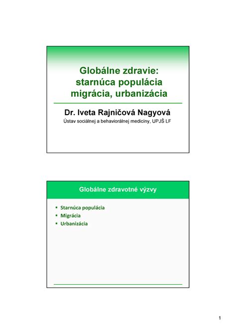 Starnúca populácia a jej výzvy