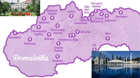 Mapa obľúbených výletných destinácií pre seniorov na Slovensku a v okolitých krajinách