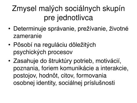 Štruktúra malých sociálnych skupín