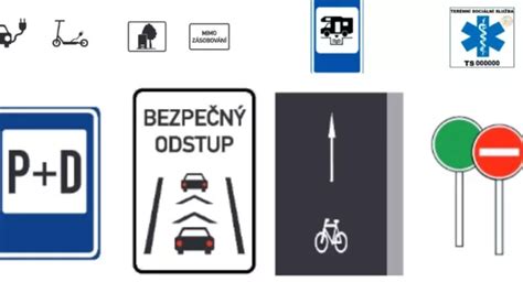 Schéma bezpečného odstupu od áut a obrubníka