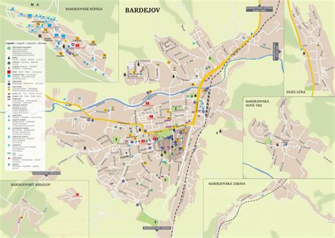 Mapa historických pamiatok v Bardejove