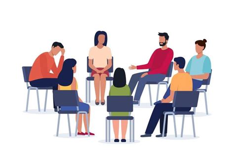 Ilustrácia skupiny ľudí sediacich za stolom a diskutujúcich