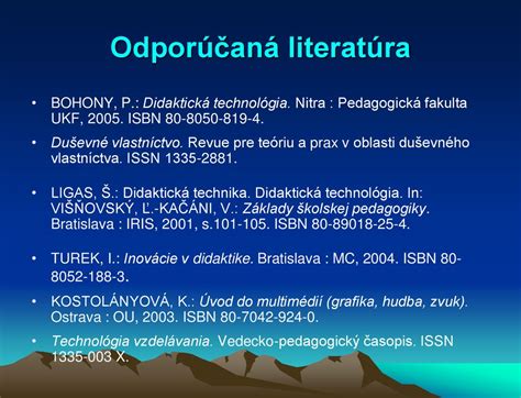 Schéma rozdelenia materiálnych prostriedkov vyučovacieho procesu