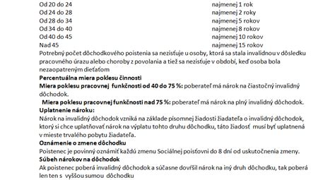 Schéma znázorňujúca podmienky vzniku nároku na invalidný dôchodok