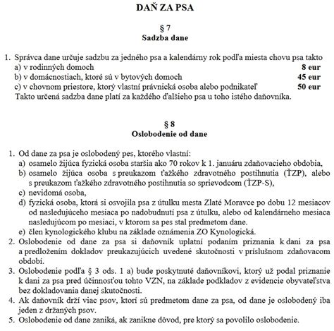 Rozdiely v sadzbách dane za psa v závislosti od typu nehnuteľnosti