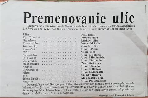 Premenovanie ulíc v rámci dekomunizácie
